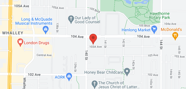 map of 14037 103A AVENUE